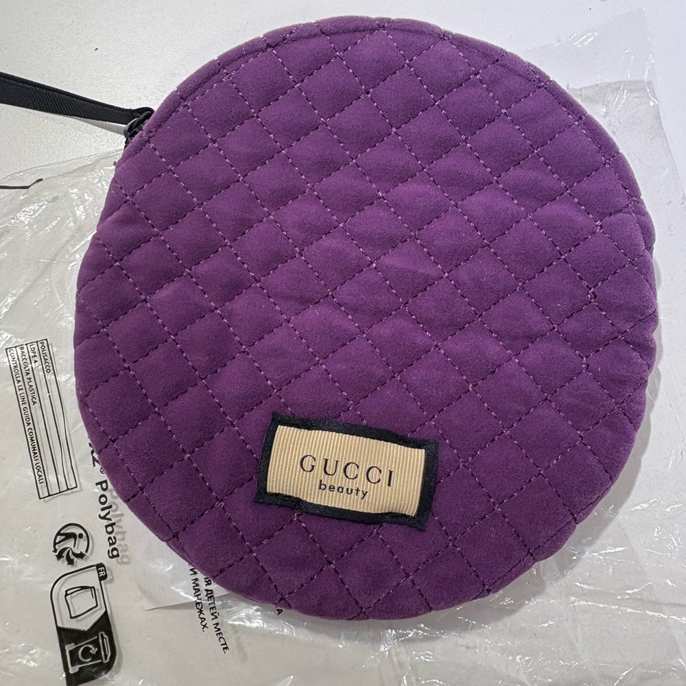 Gucci Purple Quilted Beauty Pouch
